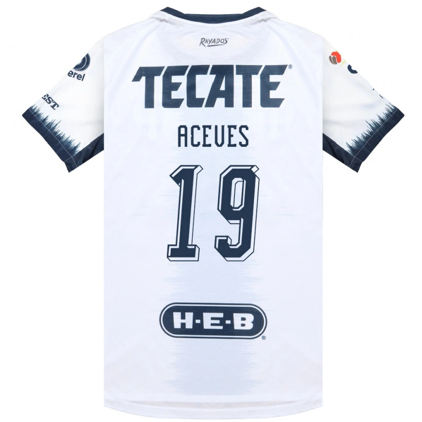 Danxen Niño Camiseta Alonso Aceves #19 Blanco Azul Tinta Rojo 2ª Equipación 2026/27 La Camisa