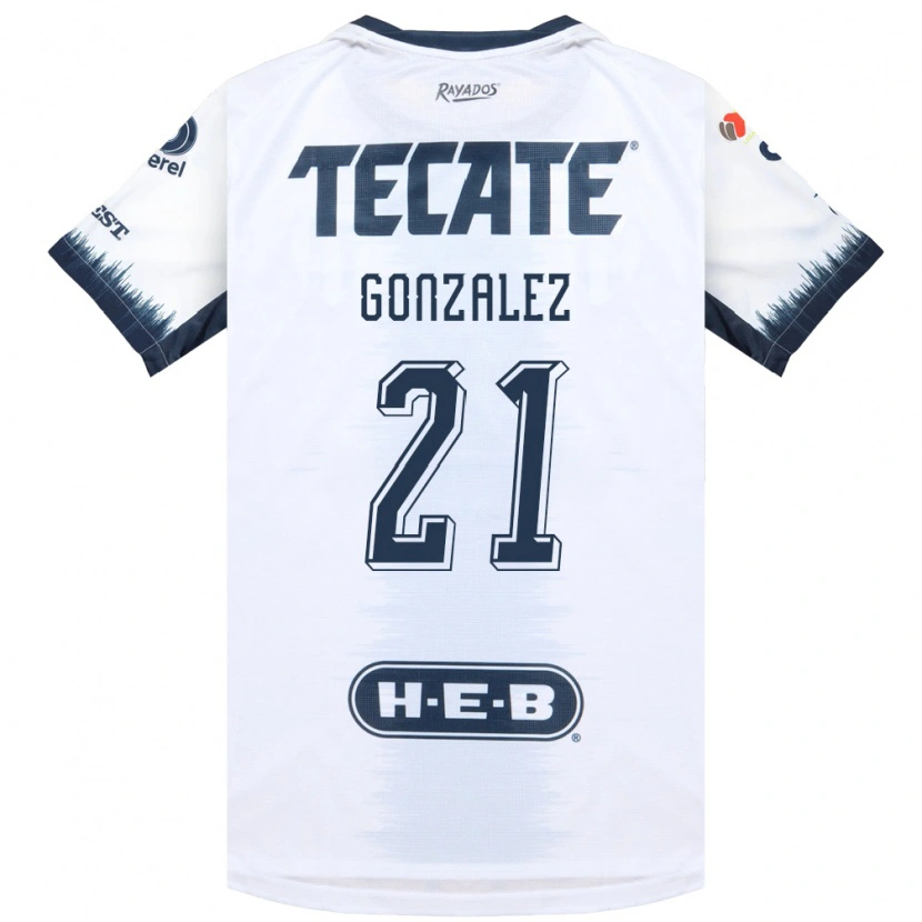 Danxen Niño Camiseta Alfonso Gonzalez #21 Blanco Azul Tinta Rojo 2ª Equipación 2026/27 La Camisa