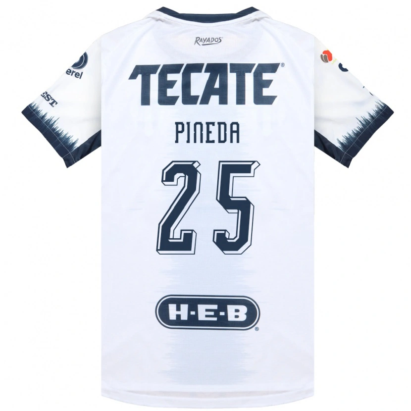 Danxen Niño Camiseta Orbelín Pineda #25 Blanco Azul Tinta Rojo 2ª Equipación 2026/27 La Camisa