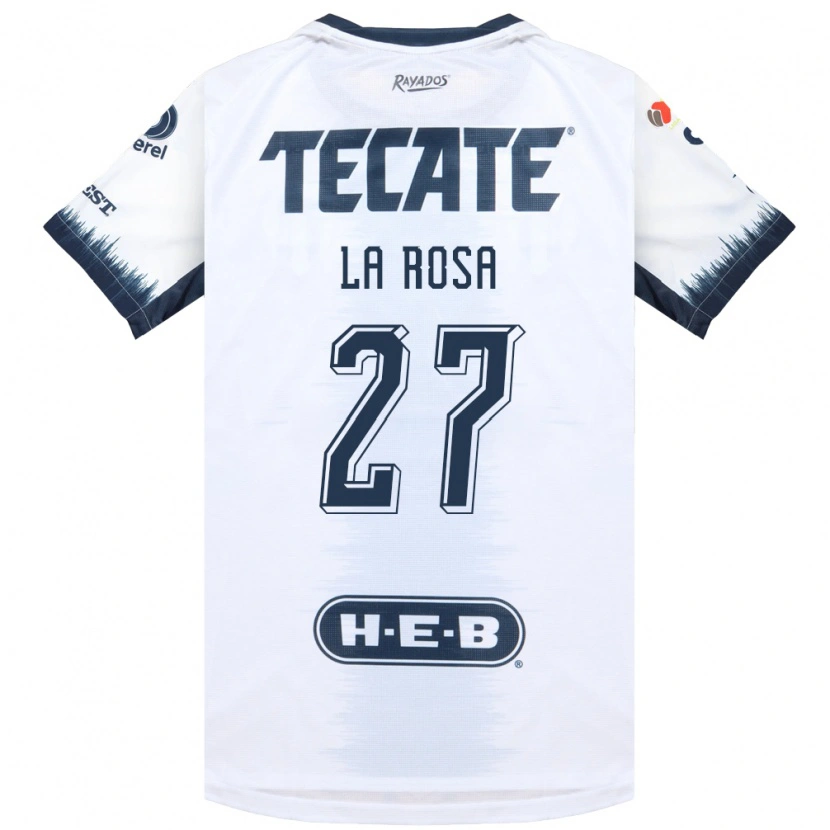 Danxen Niño Camiseta Roberto De La Rosa #27 Blanco Azul Tinta Rojo 2ª Equipación 2026/27 La Camisa