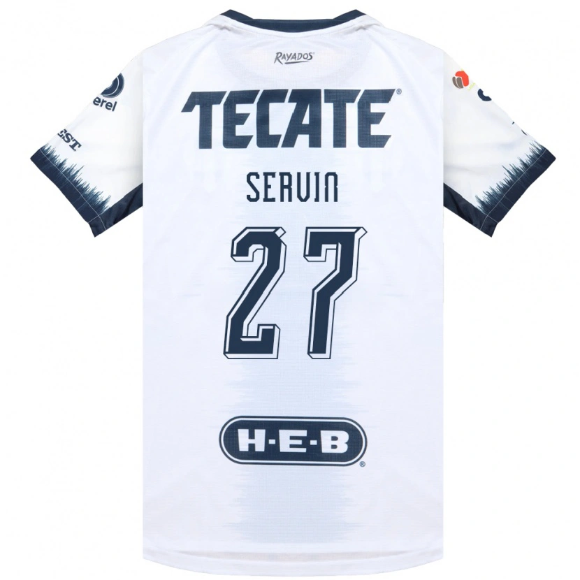Danxen Niño Camiseta Fatima Servin #27 Blanco Azul Tinta Rojo 2ª Equipación 2026/27 La Camisa