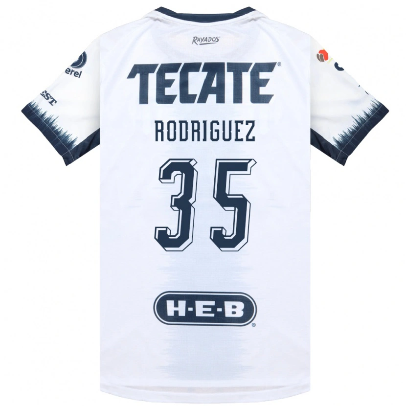 Danxen Niño Camiseta Sebastián Rodríguez #35 Blanco Azul Tinta Rojo 2ª Equipación 2026/27 La Camisa
