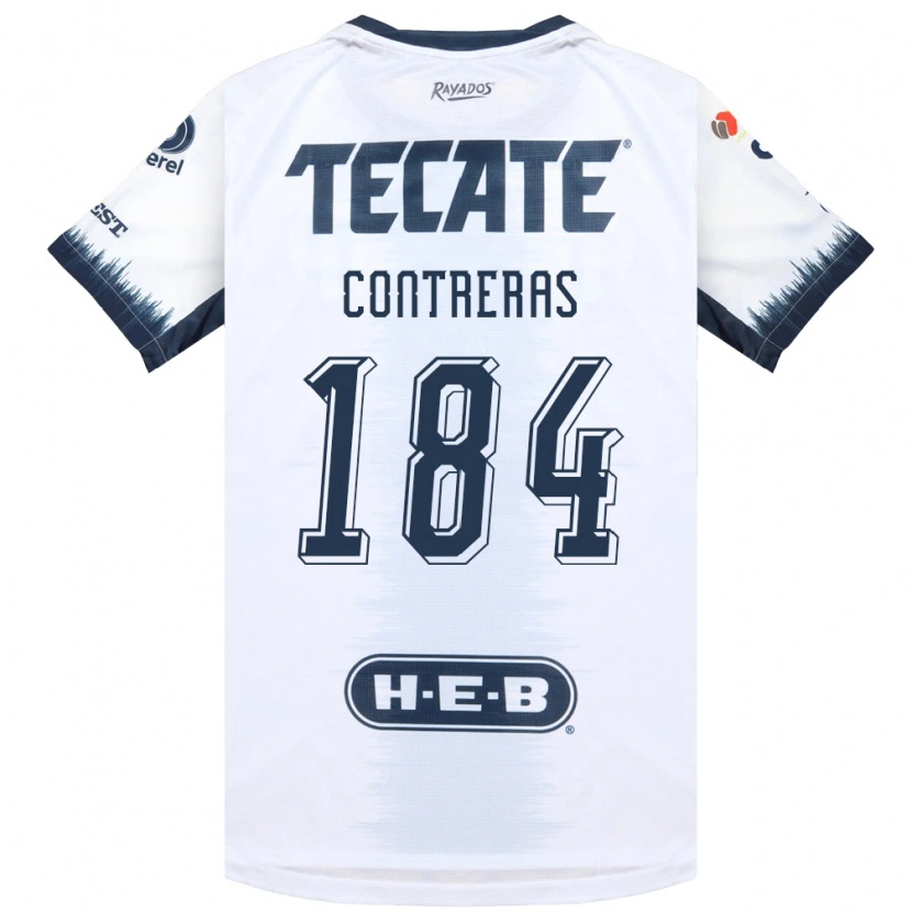 Danxen Niño Camiseta Óscar Contreras #184 Blanco Azul Tinta Rojo 2ª Equipación 2026/27 La Camisa
