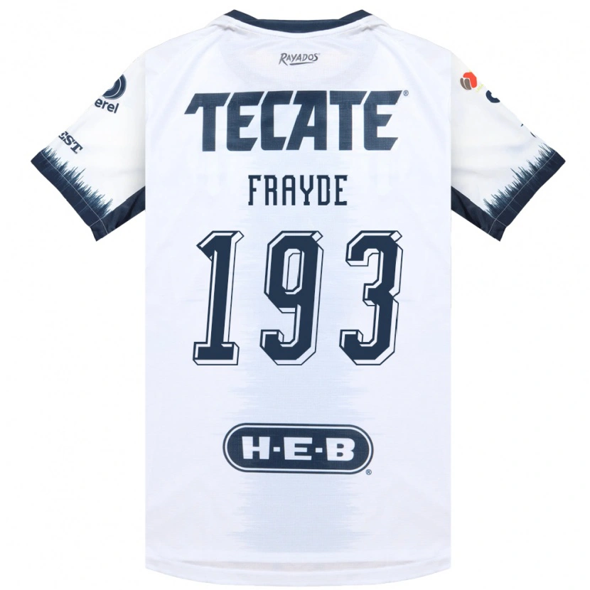 Danxen Niño Camiseta Carlos Frayde #193 Blanco Azul Tinta Rojo 2ª Equipación 2026/27 La Camisa