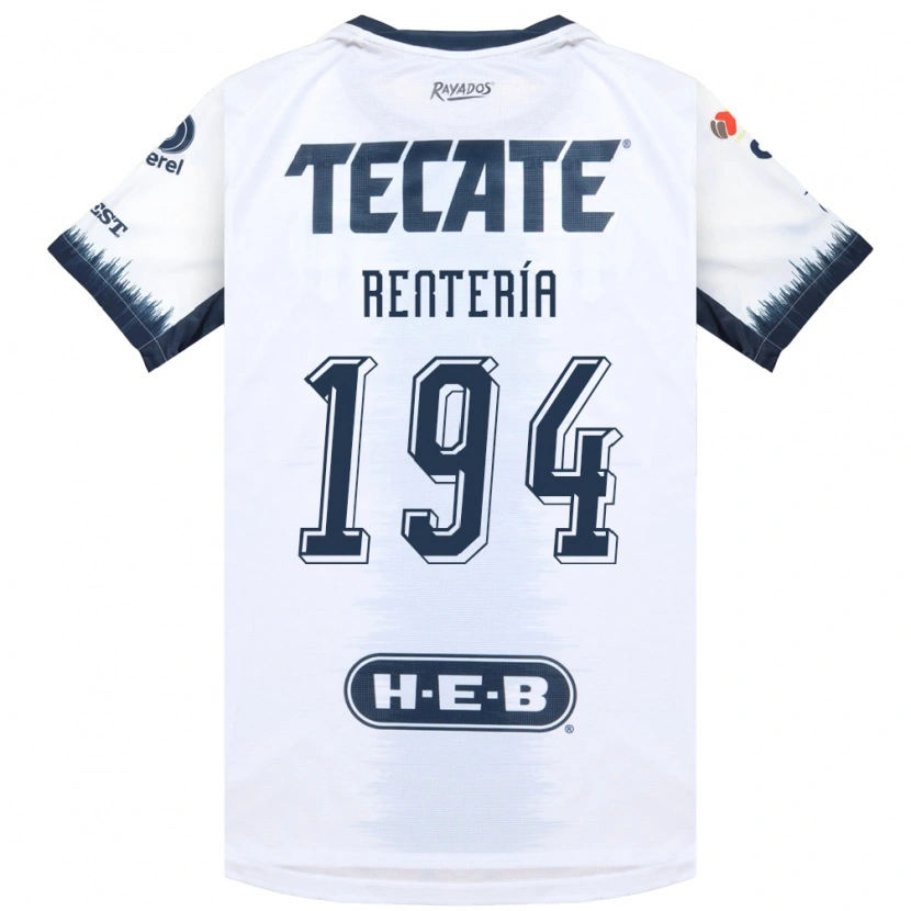 Danxen Niño Camiseta Ricardo Rentería #194 Blanco Azul Tinta Rojo 2ª Equipación 2026/27 La Camisa
