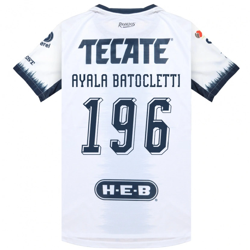 Danxen Niño Camiseta Nahuel Ayala Batocletti #196 Blanco Azul Tinta Rojo 2ª Equipación 2026/27 La Camisa