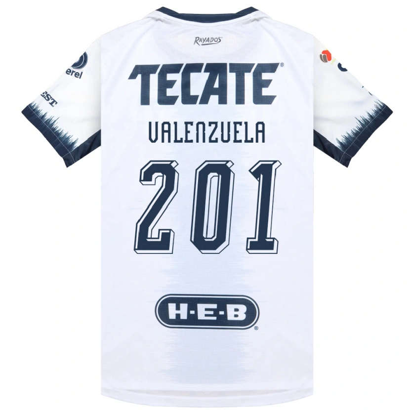 Danxen Niño Camiseta Francisco Valenzuela #201 Blanco Azul Tinta Rojo 2ª Equipación 2026/27 La Camisa