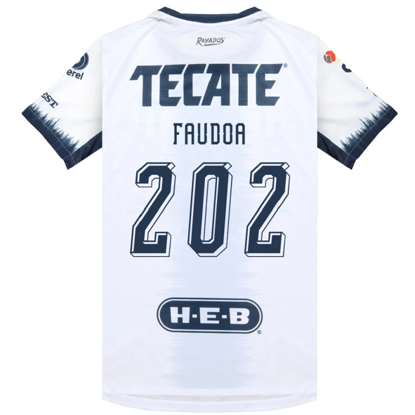 Danxen Niño Camiseta Juan Faudoa #202 Blanco Azul Tinta Rojo 2ª Equipación 2026/27 La Camisa
