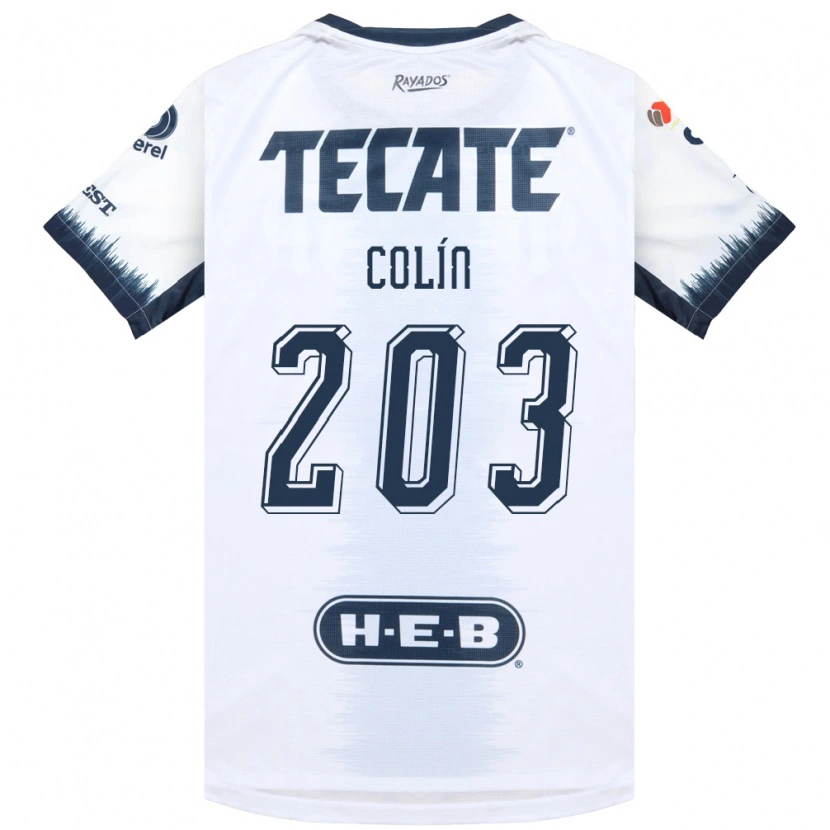 Danxen Niño Camiseta Luis Colín #203 Blanco Azul Tinta Rojo 2ª Equipación 2026/27 La Camisa