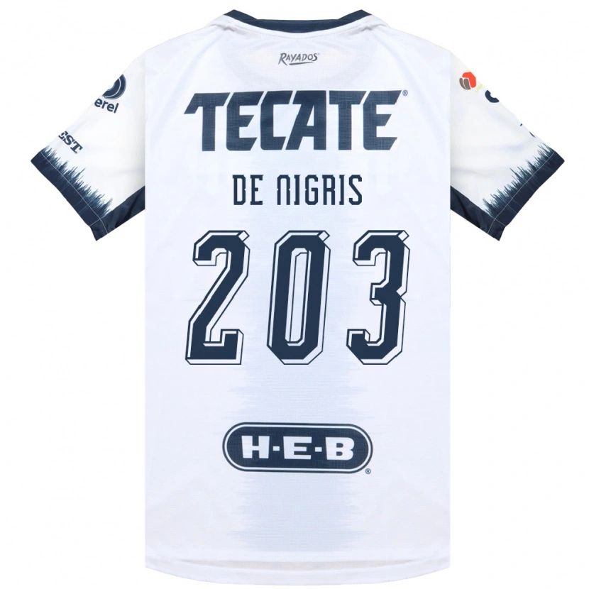 Danxen Niño Camiseta Aldo De Nigris #203 Blanco Azul Tinta Rojo 2ª Equipación 2026/27 La Camisa