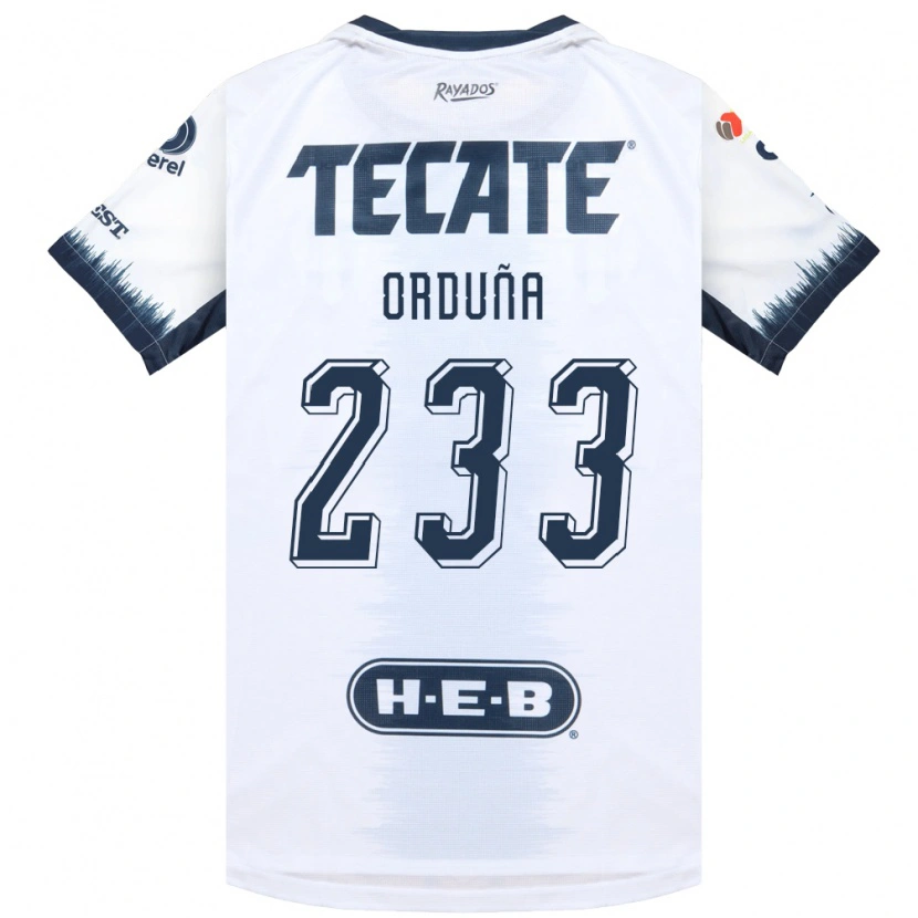 Danxen Niño Camiseta Jonathan Orduña #233 Blanco Azul Tinta Rojo 2ª Equipación 2026/27 La Camisa