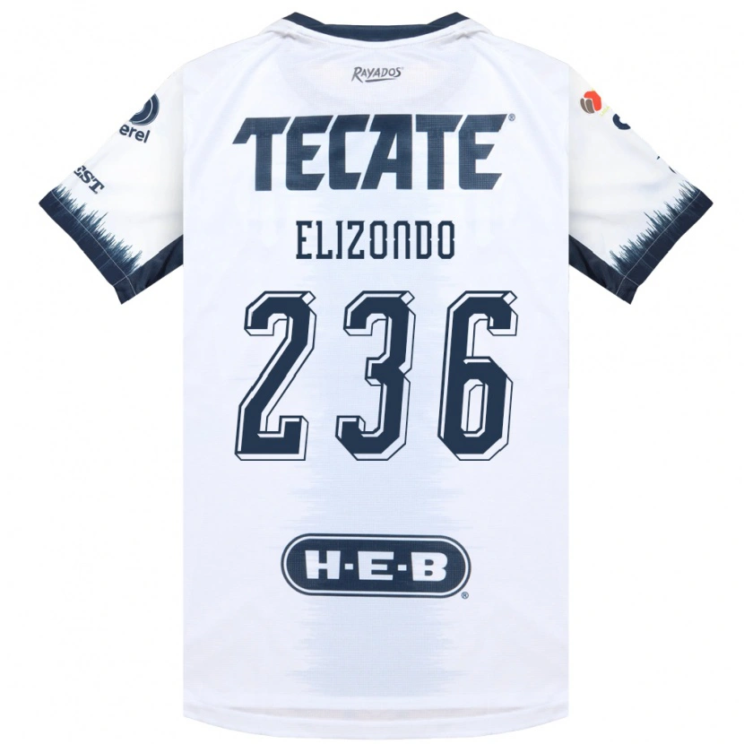 Danxen Niño Camiseta Javier Elizondo #236 Blanco Azul Tinta Rojo 2ª Equipación 2026/27 La Camisa