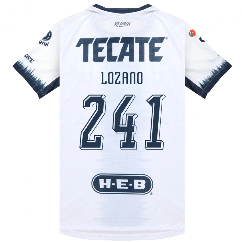 Danxen Niño Camiseta Ronald Lozano #241 Blanco Azul Tinta Rojo 2ª Equipación 2026/27 La Camisa