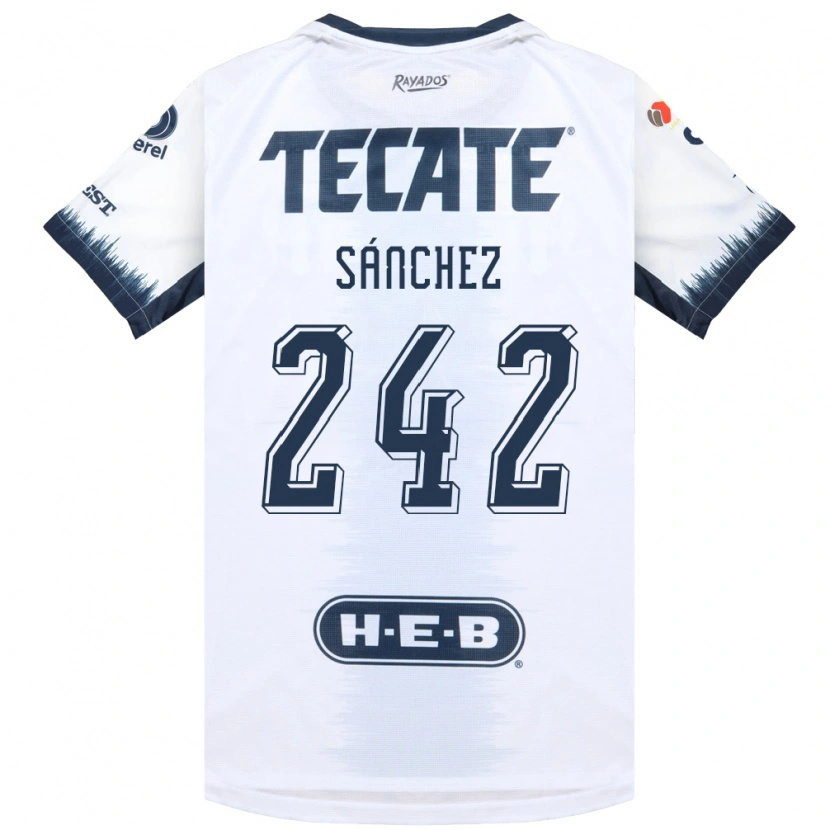 Danxen Niño Camiseta Jorge Sánchez #242 Blanco Azul Tinta Rojo 2ª Equipación 2026/27 La Camisa