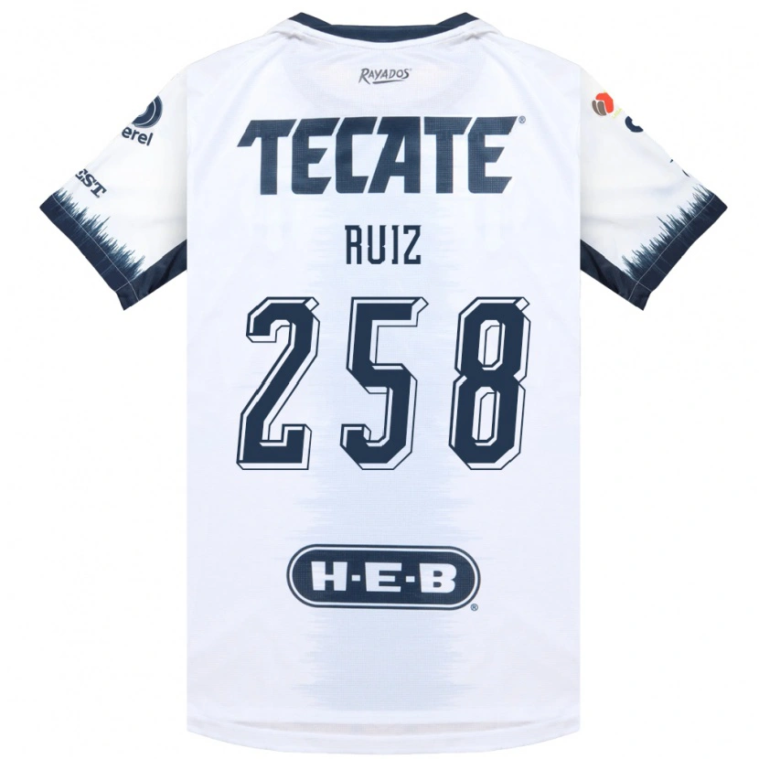 Danxen Niño Camiseta Diego Ruiz #258 Blanco Azul Tinta Rojo 2ª Equipación 2026/27 La Camisa