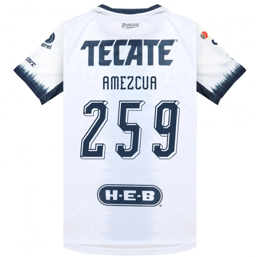 Danxen Niño Camiseta Ángel Amezcua #259 Blanco Azul Tinta Rojo 2ª Equipación 2026/27 La Camisa