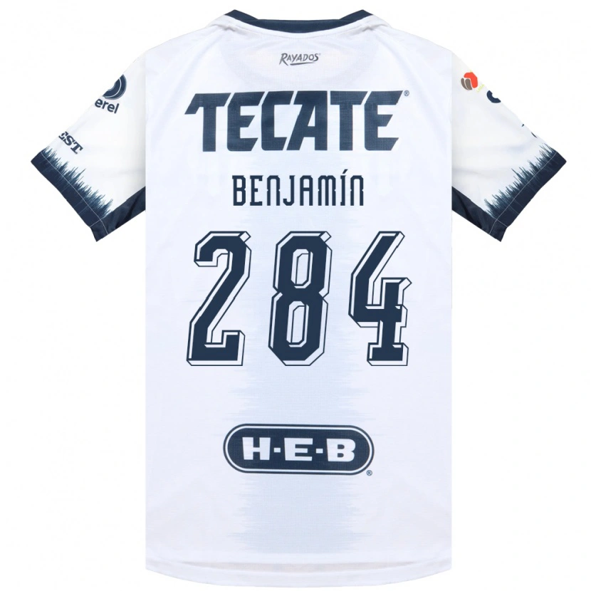Danxen Niño Camiseta Benjamín De La Herrán #284 Blanco Azul Tinta Rojo 2ª Equipación 2026/27 La Camisa