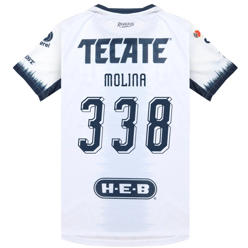 Danxen Niño Camiseta Johann Molina #338 Blanco Azul Tinta Rojo 2ª Equipación 2026/27 La Camisa