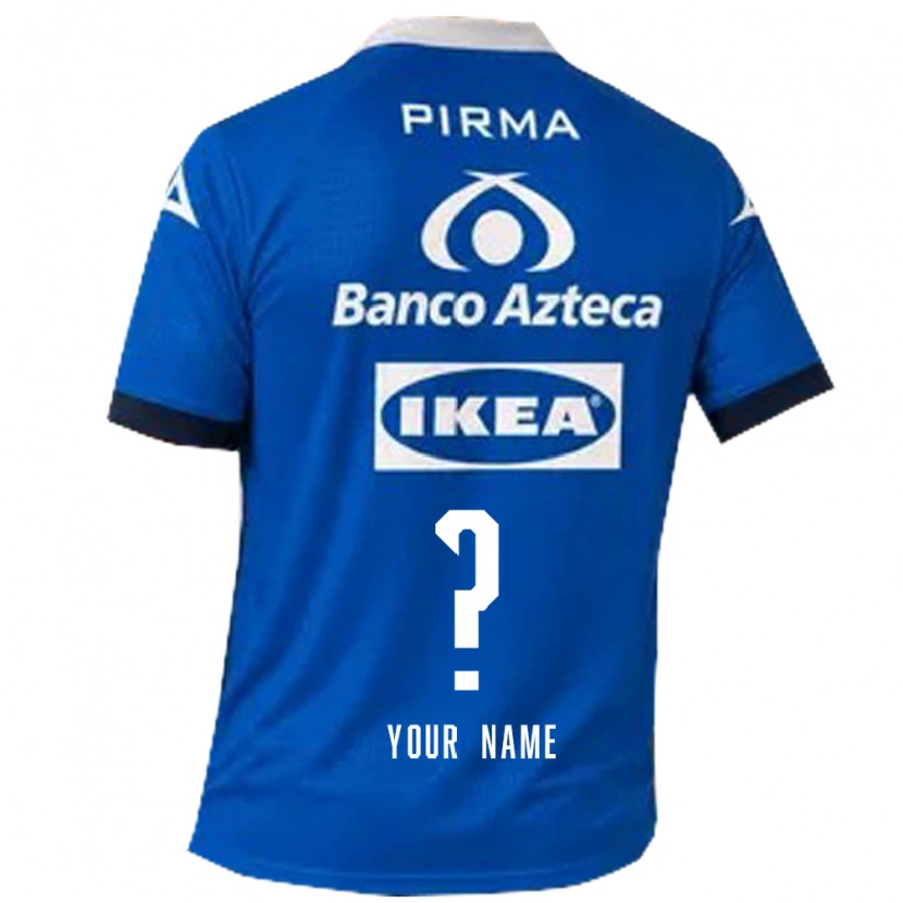 Danxen Niño Camiseta Su Nombre #0 Azul Blanco 2ª Equipación 2026/27 La Camisa