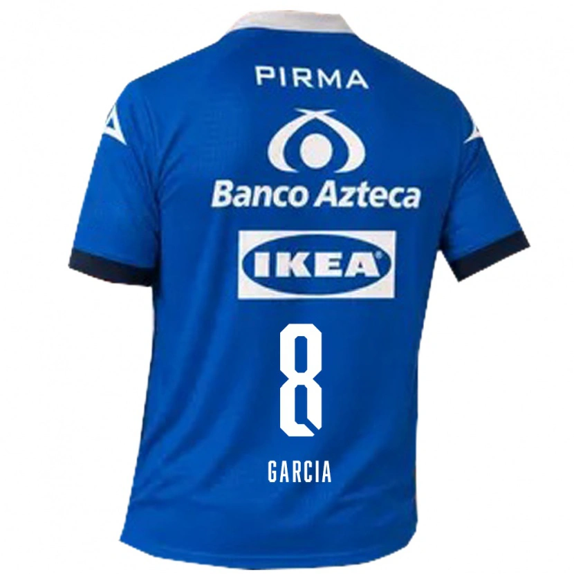 Danxen Niño Camiseta Luis García #8 Azul Blanco 2ª Equipación 2026/27 La Camisa