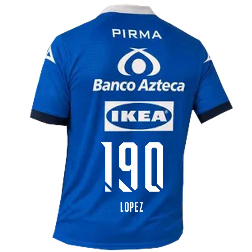 Danxen Niño Camiseta Josué López #190 Azul Blanco 2ª Equipación 2026/27 La Camisa