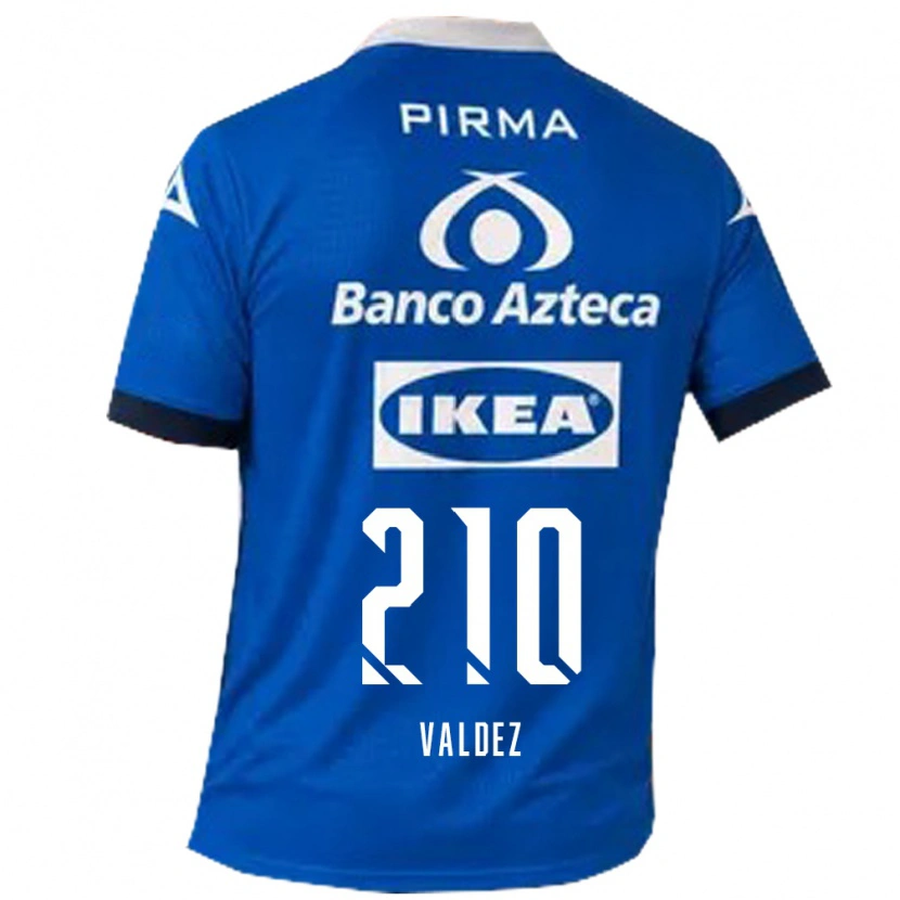 Danxen Niño Camiseta Jesús Valdez #210 Azul Blanco 2ª Equipación 2026/27 La Camisa