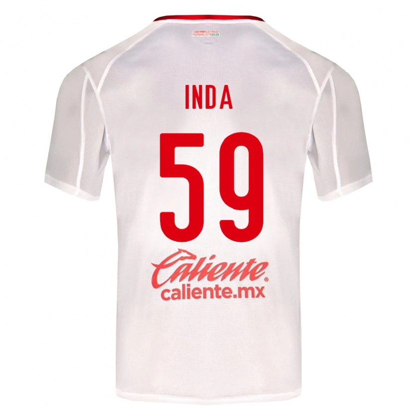 Danxen Niño Camiseta Samir Inda #59 Blanco Verde Rojo 2ª Equipación 2026/27 La Camisa