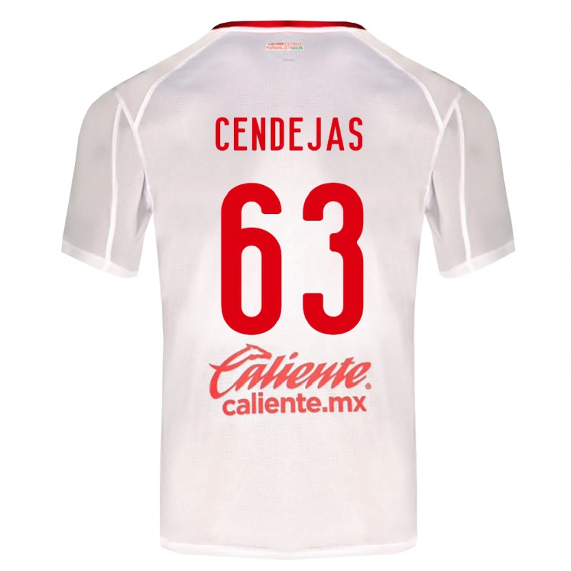 Danxen Niño Camiseta Matías Cendejas #63 Blanco Verde Rojo 2ª Equipación 2026/27 La Camisa