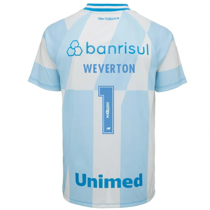 Danxen Niño Camiseta Weverton Pereira Da Silva #1 Azul Claro Blanco 2ª Equipación 2026/27 La Camisa