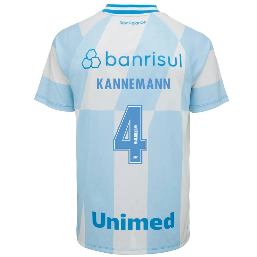 Danxen Niño Camiseta Walter Kannemann #4 Azul Claro Blanco 2ª Equipación 2026/27 La Camisa