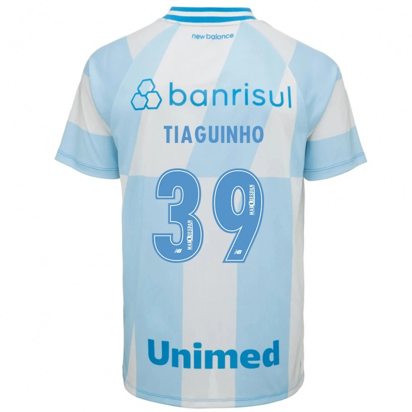 Danxen Niño Camiseta Tiaguinho #39 Azul Claro Blanco 2ª Equipación 2026/27 La Camisa
