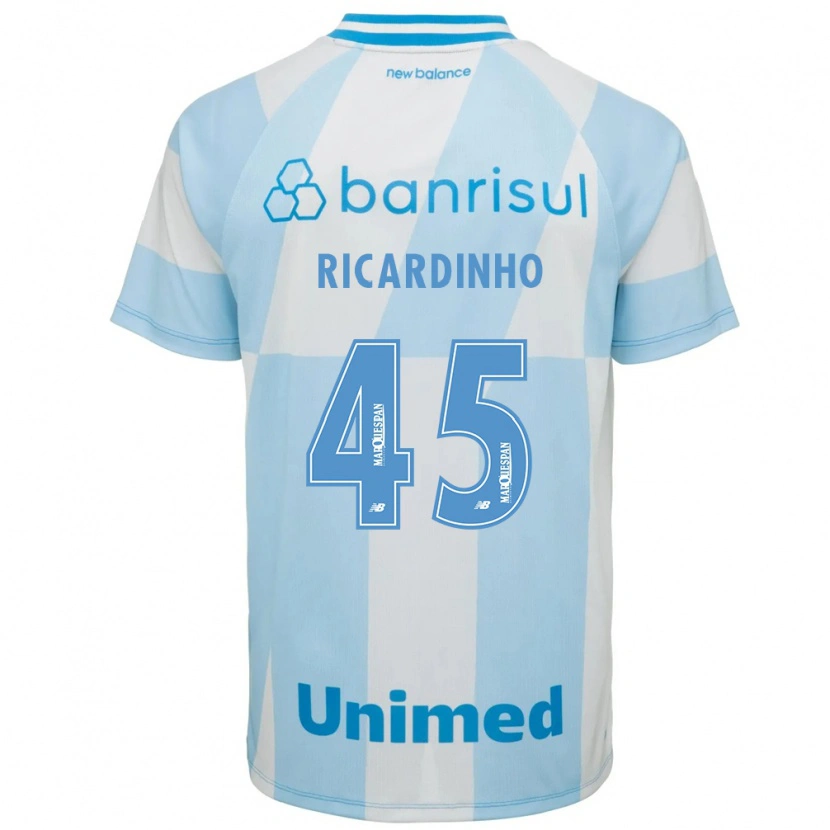 Danxen Niño Camiseta Ricardinho #45 Azul Claro Blanco 2ª Equipación 2026/27 La Camisa