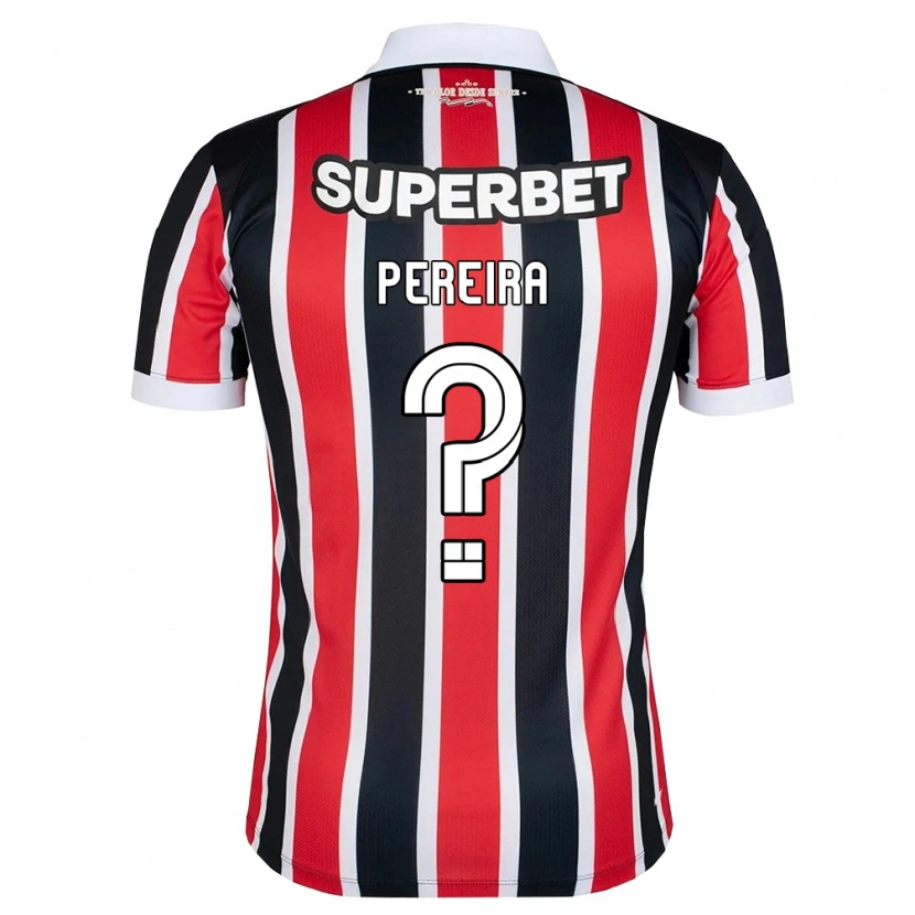 Danxen Niño Camiseta Nicolas Pereira #0 Rojo Blanco Negro 2ª Equipación 2026/27 La Camisa