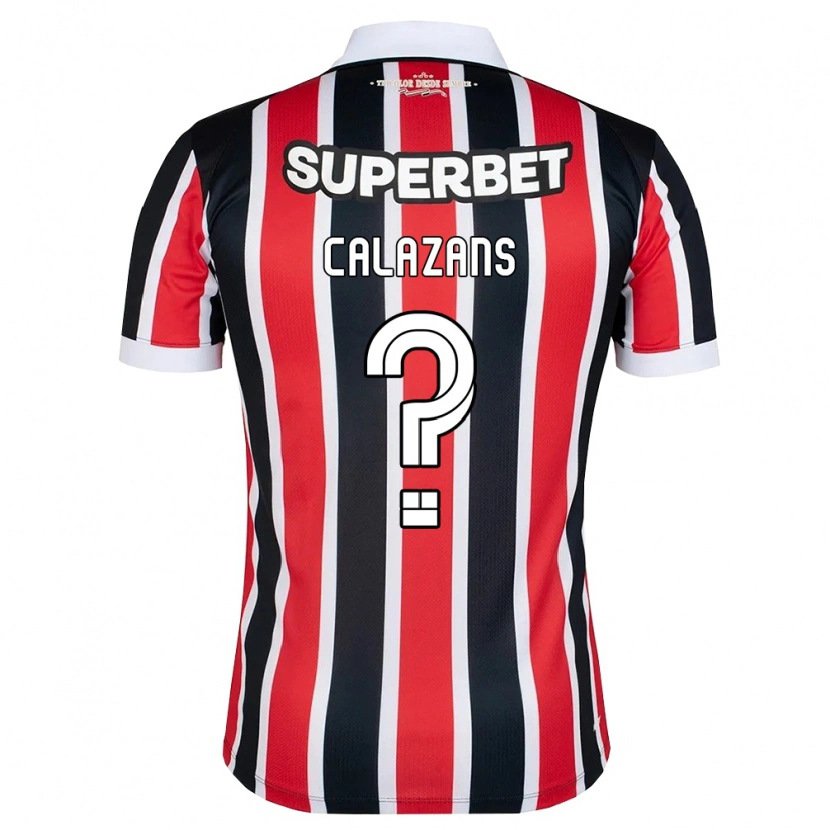 Danxen Niño Camiseta Marquinhos Calazans #0 Rojo Blanco Negro 2ª Equipación 2026/27 La Camisa