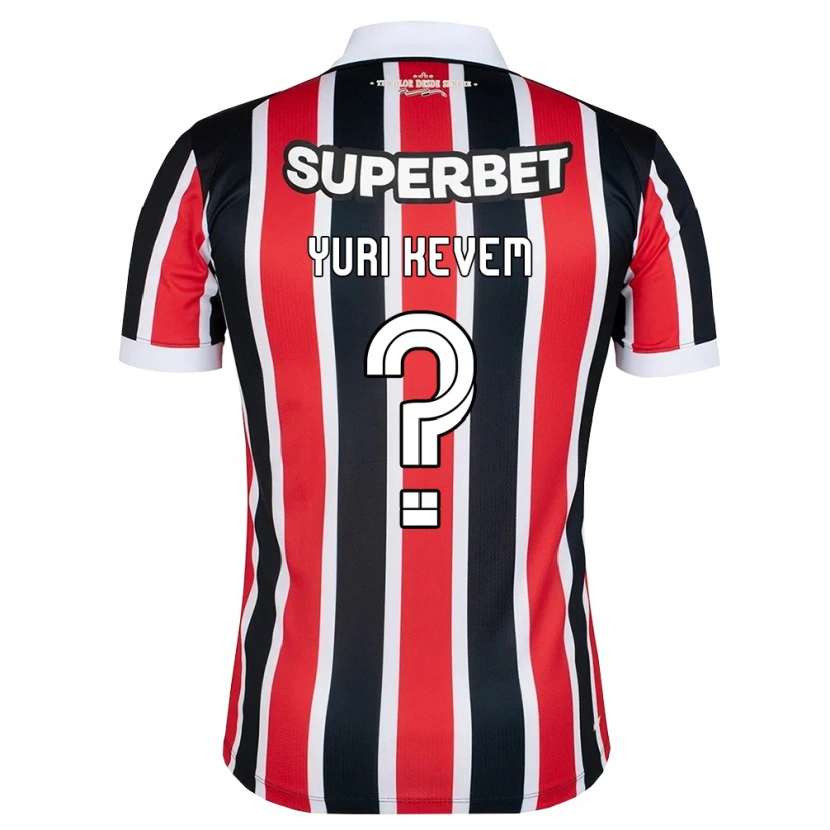 Danxen Niño Camiseta Yuri Kevem #0 Rojo Blanco Negro 2ª Equipación 2026/27 La Camisa
