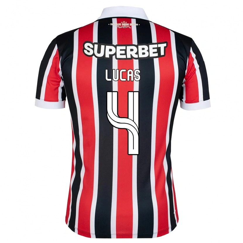 Danxen Niño Camiseta Lysander Lucas #4 Rojo Blanco Negro 2ª Equipación 2026/27 La Camisa