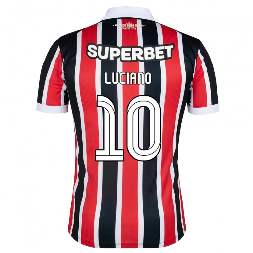 Danxen Niño Camiseta Luciano Da Rocha Neves #10 Rojo Blanco Negro 2ª Equipación 2026/27 La Camisa