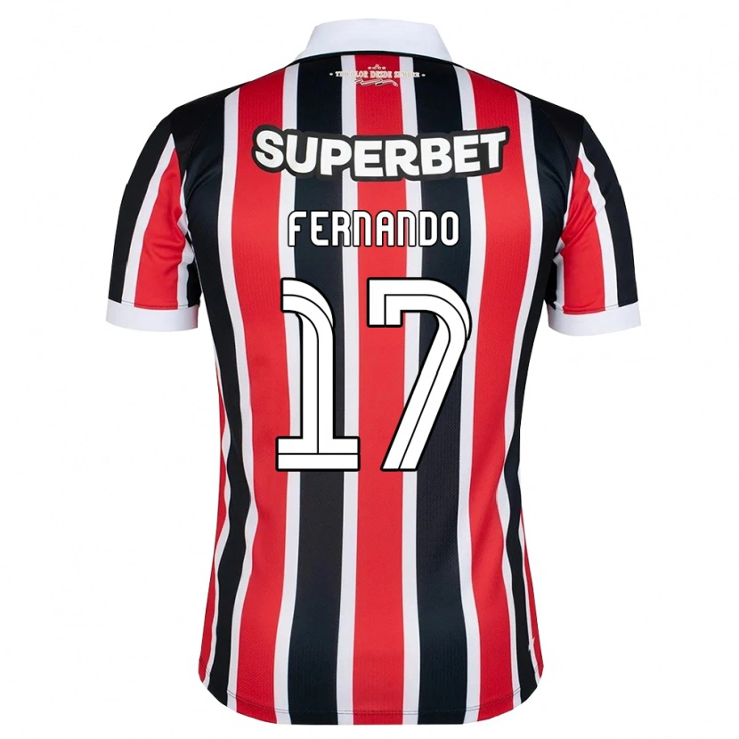 Danxen Niño Camiseta Luiz Fernando #17 Rojo Blanco Negro 2ª Equipación 2026/27 La Camisa