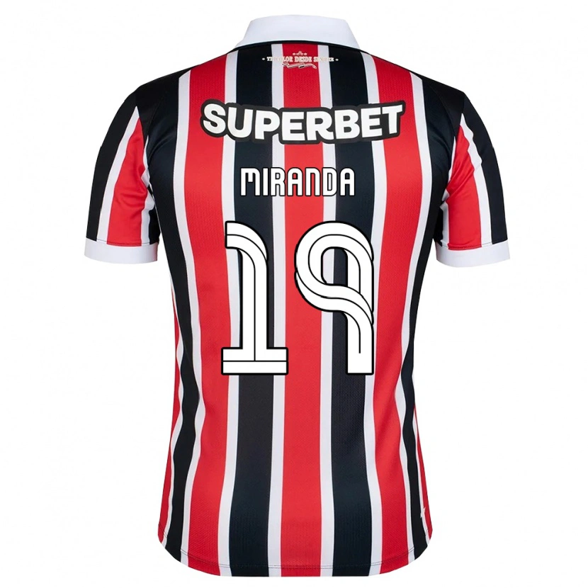 Danxen Niño Camiseta Gustavo Miranda #19 Rojo Blanco Negro 2ª Equipación 2026/27 La Camisa
