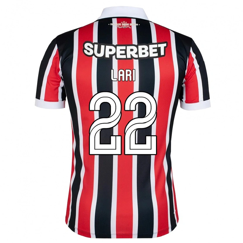 Danxen Niño Camiseta Lari #22 Rojo Blanco Negro 2ª Equipación 2026/27 La Camisa