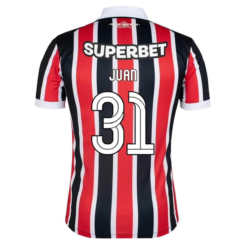 Danxen Niño Camiseta Juan #31 Rojo Blanco Negro 2ª Equipación 2026/27 La Camisa