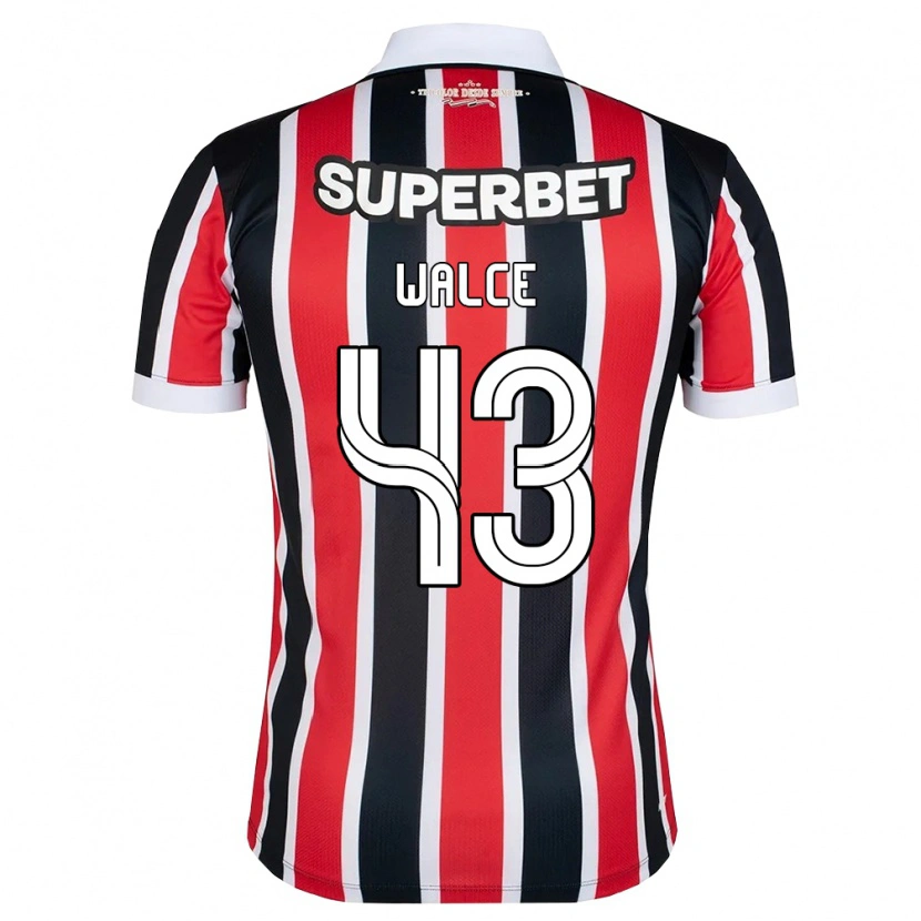 Danxen Niño Camiseta Walce #43 Rojo Blanco Negro 2ª Equipación 2026/27 La Camisa