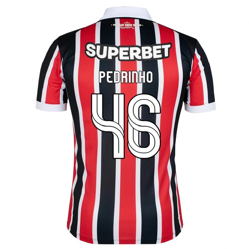 Danxen Niño Camiseta Pedro Ferreira #46 Rojo Blanco Negro 2ª Equipación 2026/27 La Camisa