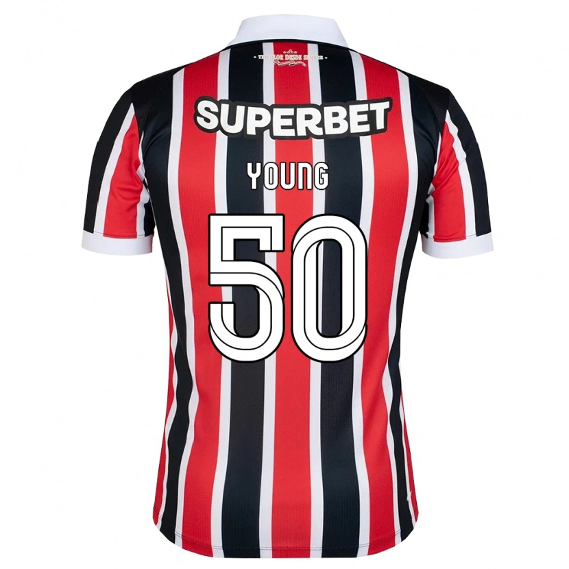 Danxen Niño Camiseta Young Navarro Moraes #50 Rojo Blanco Negro 2ª Equipación 2026/27 La Camisa