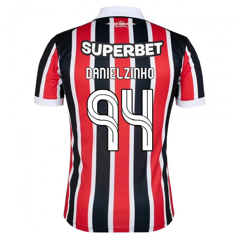 Danxen Niño Camiseta Danielzinho #94 Rojo Blanco Negro 2ª Equipación 2026/27 La Camisa