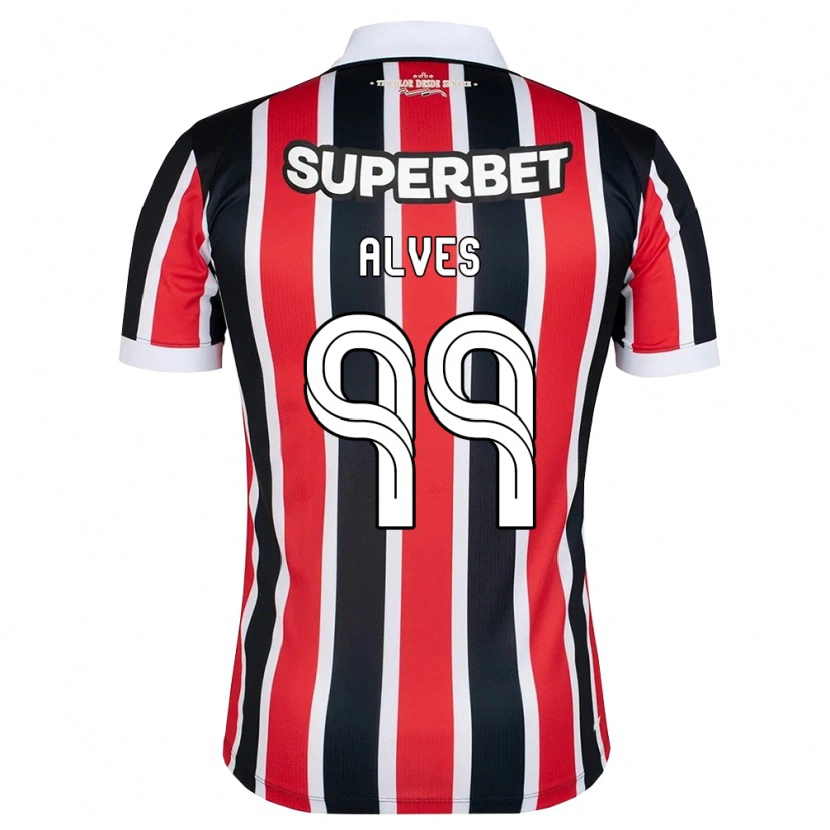 Danxen Niño Camiseta Letícia Alves #99 Rojo Blanco Negro 2ª Equipación 2026/27 La Camisa