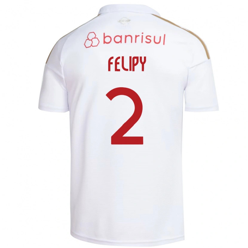 Danxen Niño Camiseta Luis Felipy #2 Blanco Rojo 2ª Equipación 2026/27 La Camisa