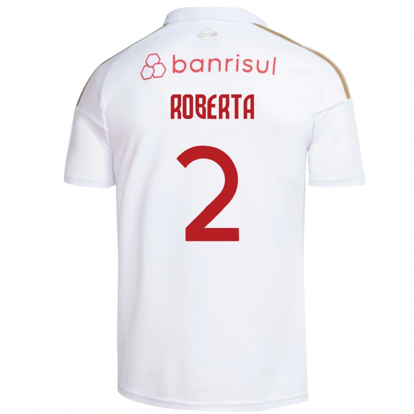 Danxen Niño Camiseta Roberta #2 Blanco Rojo 2ª Equipación 2026/27 La Camisa