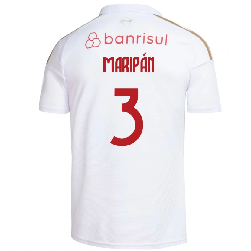 Danxen Niño Camiseta Guillermo Maripán #3 Blanco Rojo 2ª Equipación 2026/27 La Camisa