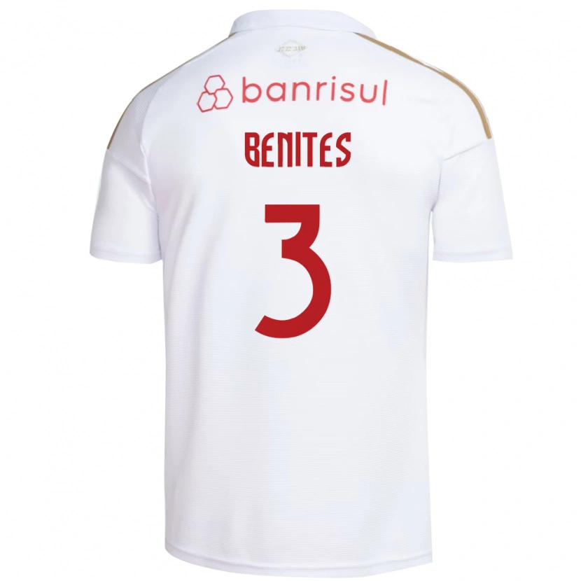 Danxen Niño Camiseta Bruna Benites #3 Blanco Rojo 2ª Equipación 2026/27 La Camisa
